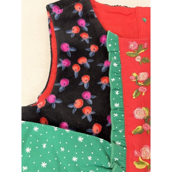 Matilda Jane Caroling Away Top Size 4 New Embroidery Flower Red Tulle Christmas - Picture 5 of 12